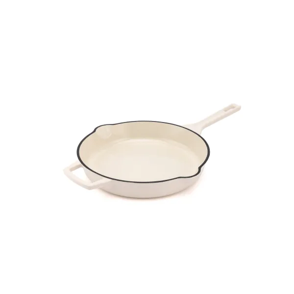 Elmich Smaltovaná liatinová panvica Ember 26 cm krémovobiela