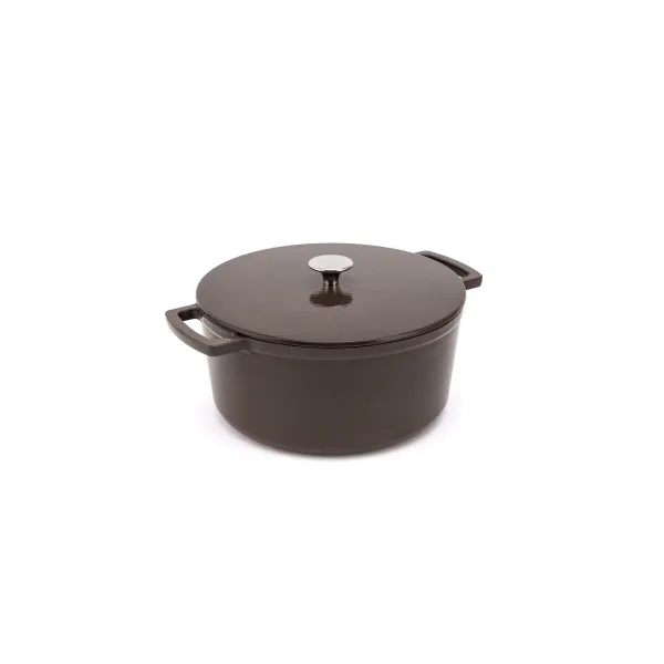 Elmich Smaltovaný liatinový hrniec Ember 24 cm hnedý