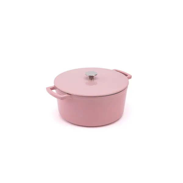 Elmich Smaltovaný liatinový hrniec Ember 24 cm ružový