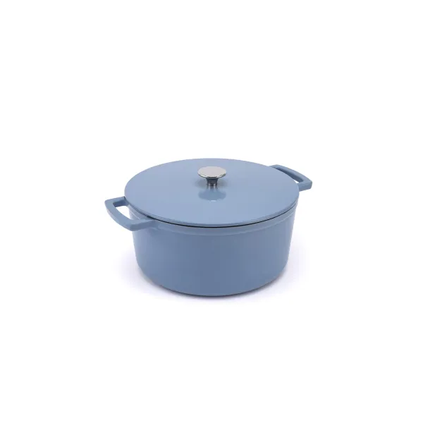 Elmich Smaltovaný liatinový hrniec Ember 24 cm modrý