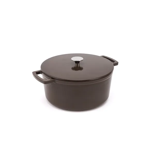 Elmich Smaltovaný liatinový hrniec Ember 28 cm hnedý