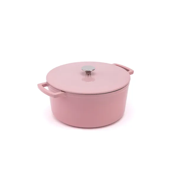 Elmich Smaltovaný liatinový hrniec Ember 28 cm ružový
