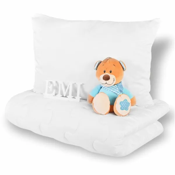 Paplón a vankúš do postieľky 90x130 + 45x65 antialergický EMI