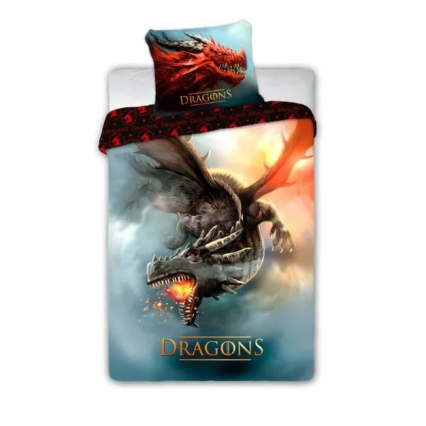 FARO obliečky Dragons 140 x 200 + 70 x 90 cm