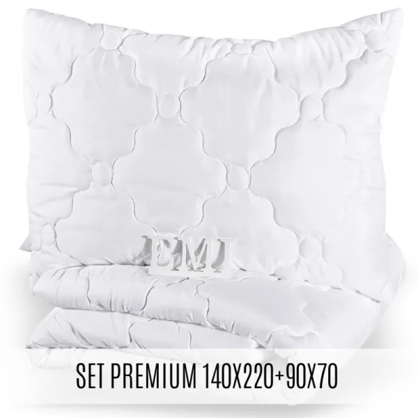 Set predĺženej prikrývky a vankúša Premium 140x220 90x70 EMI