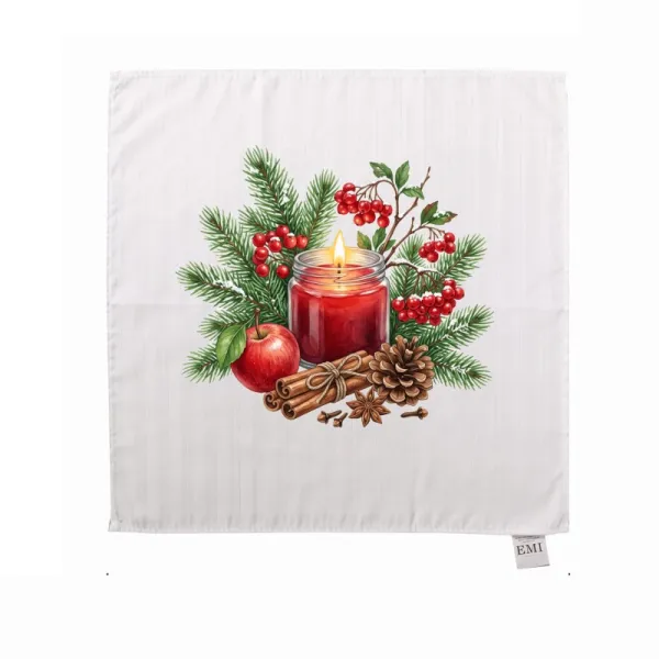 Obrus damaškový Winter Cranberry 40x40 cm EMI