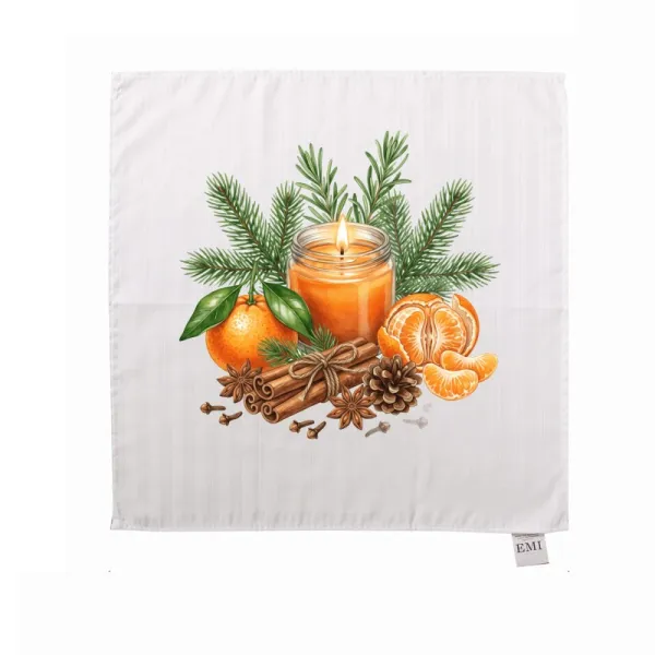 Obrus damaškový Winter Mandarin 40x40 cm EMI