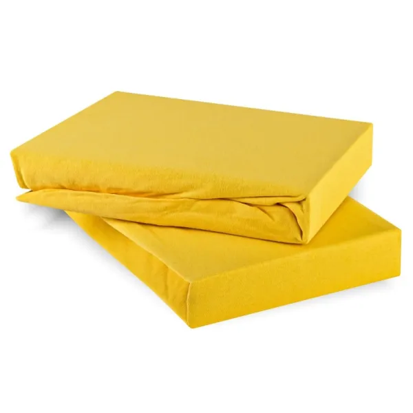 Plachta posteľná svetložltá jersey EMI, Plachta 180x200