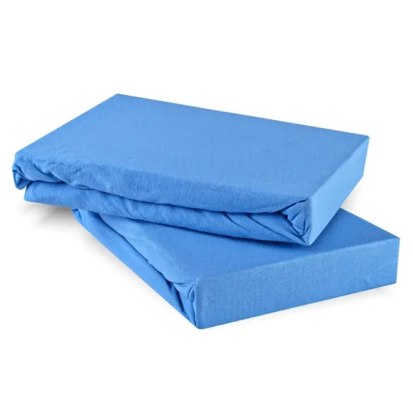 Plachta posteľná modrá jersey EMI, Plachta 90x200