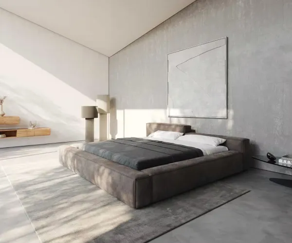 DELIFE Čalúnená posteľ Kalinea 180x200 cm mikrovlákno taupe vintage