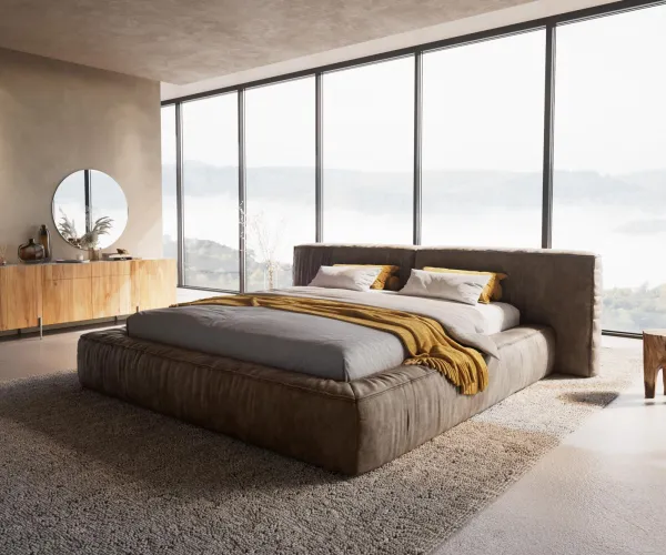 DELIFE Čalúnená posteľ Coperti 180x200 cm mikrovlákno taupe vintage