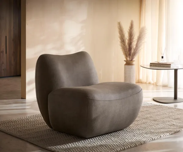 DELIFE Lounge kreslo Zena 75x85 cm taupe vintage