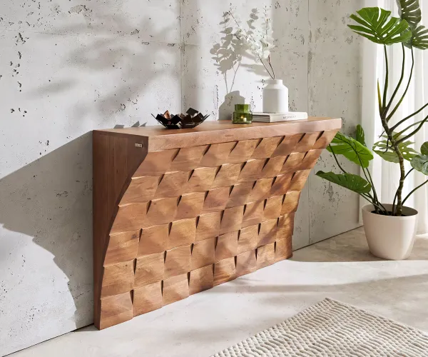 DELIFE Konzolový stolík Eremos 120x35 cm akácia prírodná