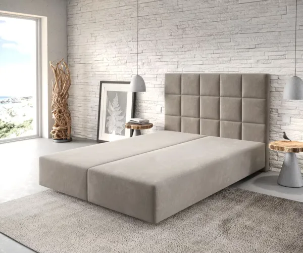 DELIFE Boxspring posteľ Dream-Fine 140x200 cm mikrovlákno béžová