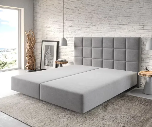 DELIFE Boxspring posteľ Dream-Fine 180x200 cm mikrovlákno sivá