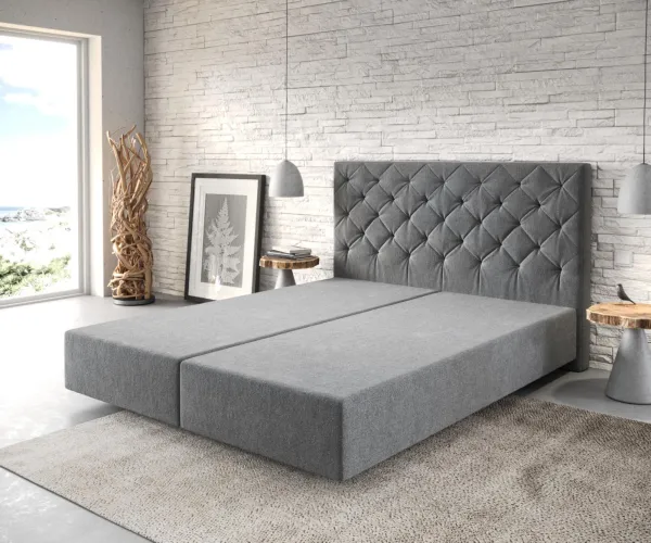 DELIFE Boxspring posteľ Dream-Great 160x200 cm mikrovlákno antracitová
