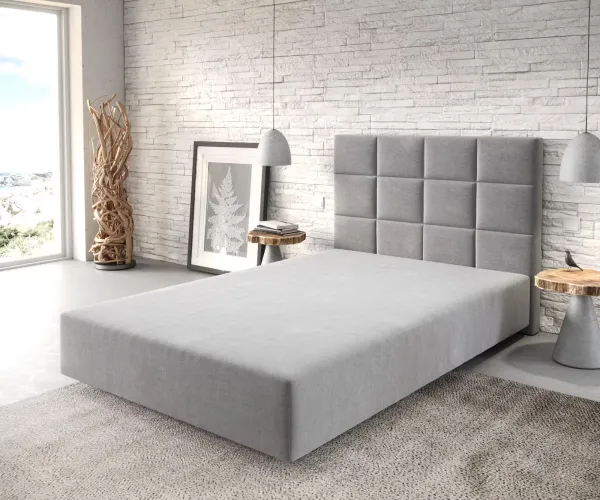 DELIFE Boxspring posteľ Dream-Fine mikrovlákno sivá 120x200 cm