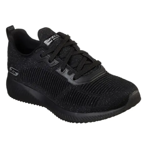 Dámska rekreačná obuv SKECHERS Bobs Sport Squad Total Glam black silver