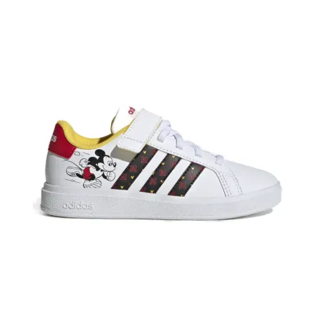 Dievčenská rekreačná obuv ADIDAS Grand Court Mickey cloud white core black better scarlet