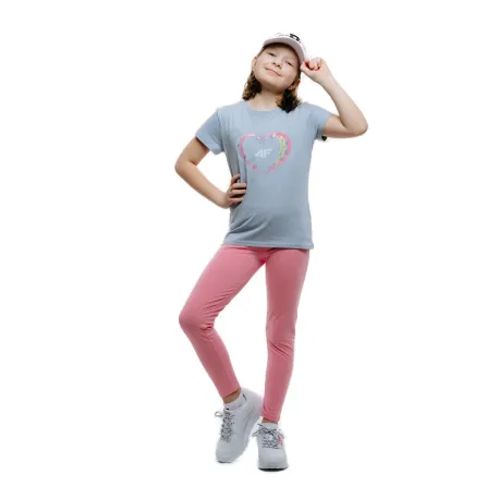 Dievčenské legíny 4F JUNIOR TIGHTS CAS F039-56S-LIGHT PINK