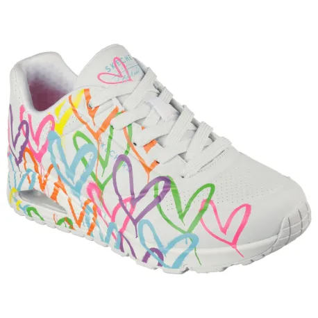Dámska vychádzková obuv SKECHERS Uno Highlight Love white multi
