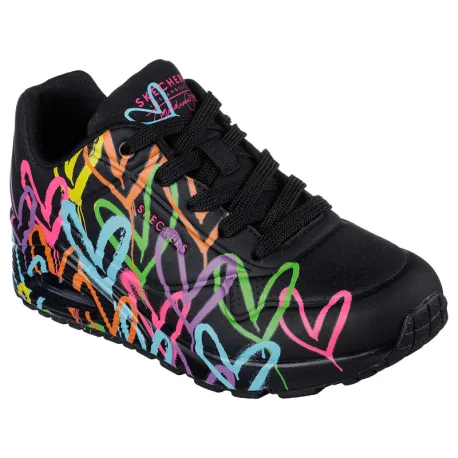 Dámska vychádzková obuv SKECHERS Uno Highlight Love black multi