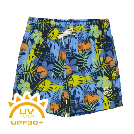 Chlapčenské plavky COLOR KIDS Swim Shorts - AOP, summer green