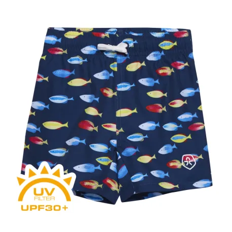 Chlapčenské plavky COLOR KIDS Swim Shorts - AOP, goji berry 720140.4552