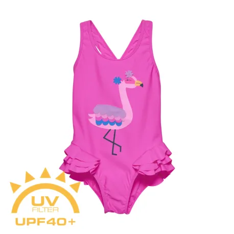 Dievčenské plavky COLOR KIDS Swimsuit W. Application, sugar pink