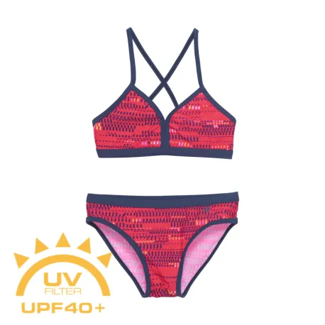 Dievčenské plavky COLOR KIDS Bikini - AOP, diva pink