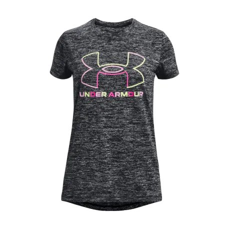 Dievčenské tréningové tričko s krátkym rukávom UNDER ARMOUR Tech BL Twist SS-BLK