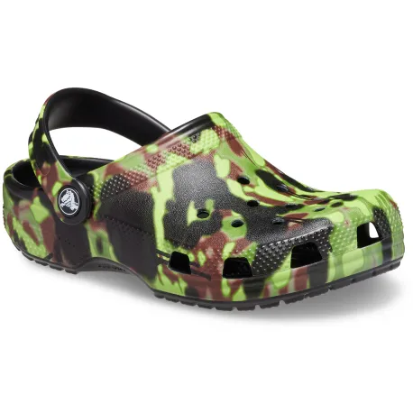 Chlapčenské kroksy (rekreačná obuv) CROCS Classic Spray Camo Clog K black