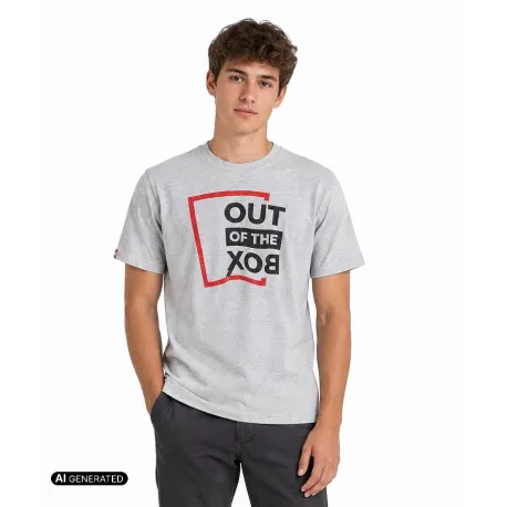Pánske tričko s krátkym rukávom AUTHORITY T-OUTBOX grey mel.