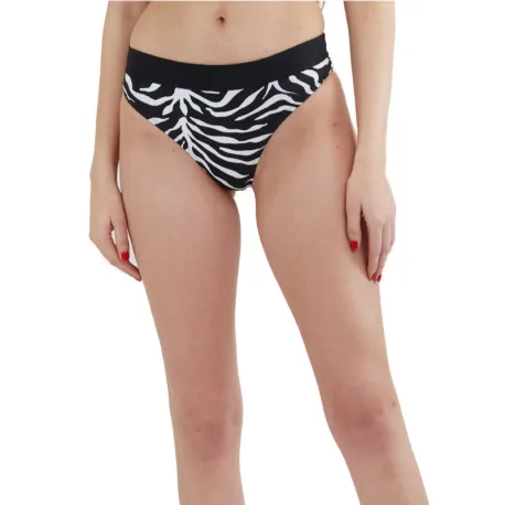 Dámske plavky spodný diel FUNDANGO Sahara Mid Waist Full Bottoms-903-black injun