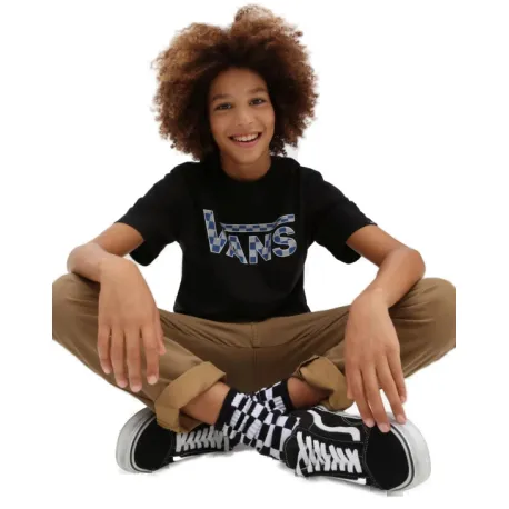 Chlapčenské tričko s krátkym rukávom VANS BY CLASSIC LOGO FILL BOYS-BLACK-TRUE BLUE