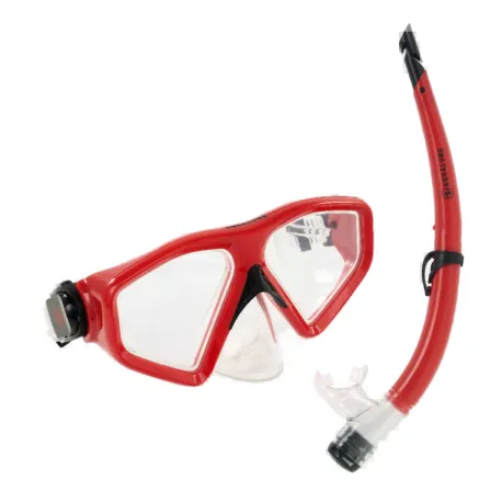 Potápačský šnorchlovací set AQUALUNG SATURN COMBO TRANSPARENT RED