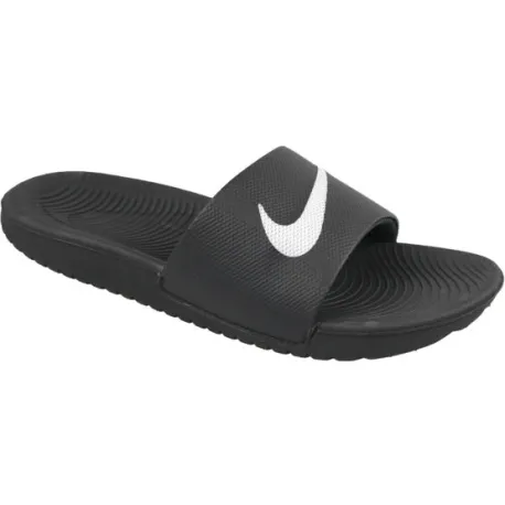 Juniorské šlapky (plážová obuv) NIKE Kawa Jr black white