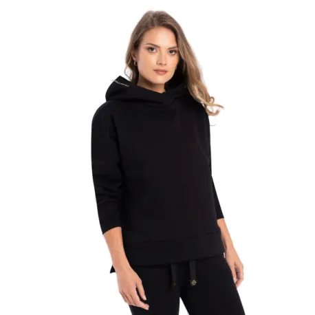 Dámska zateplená mikina s kapucňou VOLCANO B-VENA-700-BLACK