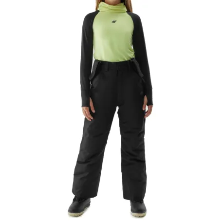 Dievčenské lyžiarske nohavice 4F JUNIOR TROUSERS FNK-JAW23TFTRF353-21S-BLACK