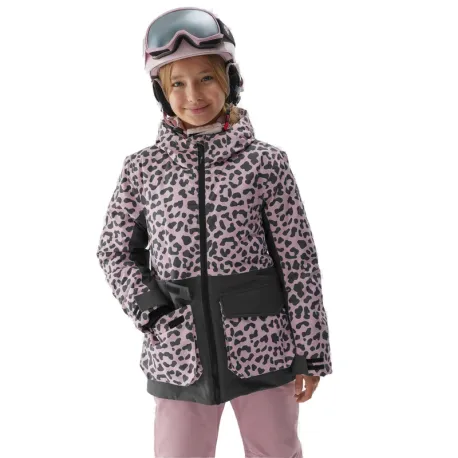 Dievčenská lyžiarska bunda 4F JUNIOR TECHNICAL JACKET-JAW23TTJAF357-90A-MULTICOLOUR ALLOVER