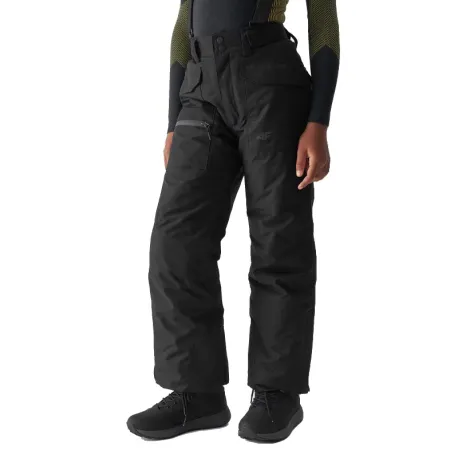 Chlapčenské lyžiarske nohavice 4F JUNIOR TROUSERS FNK-JAW23TFTRM360-21S-BLACK