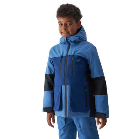 Chlapčenská lyžiarska bunda 4F JUNIOR TECHNICAL JACKET-JAW23TTJAM301-33S-BLUE