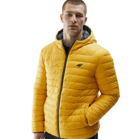 Pánska turistická bunda 4F DOWN JACKET-AW23TDJAM242-20S-DEEP BLACK