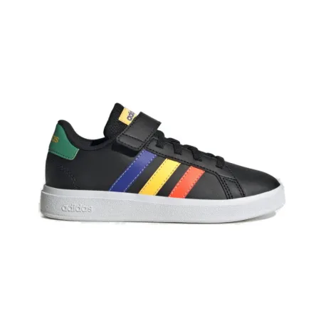 Chlapčenská rekreačná obuv ADIDAS Grand Court 2.0 K core black lucid blue court green