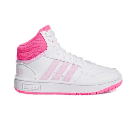 Dievčenská rekreačná obuv ADIDAS Hoops 3.0 Mid K cloud white orchid fusion lucid pink