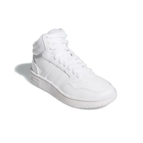 Juniorská rekreačná obuv ADIDAS Hoops 3.0 Mid K cloud white cloud white grey two