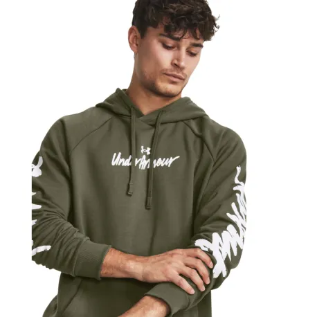 Pánska zateplená mikina s kapucňou UNDER ARMOUR UA Rival Fleece Graphic HD-GRN