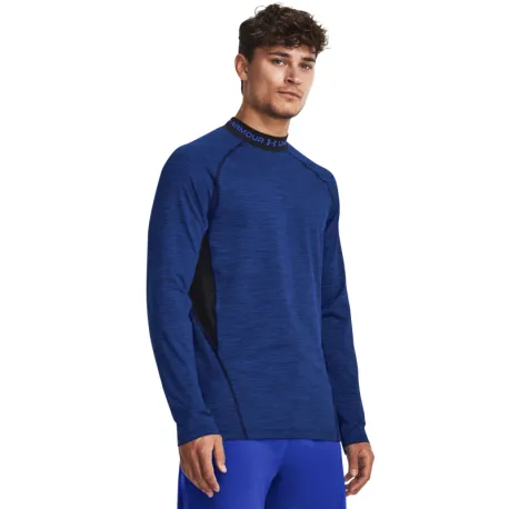 Pánske kompresné tričko s dlhým rukávom UNDER ARMOUR UA CG Armour Twist Mock-BLU