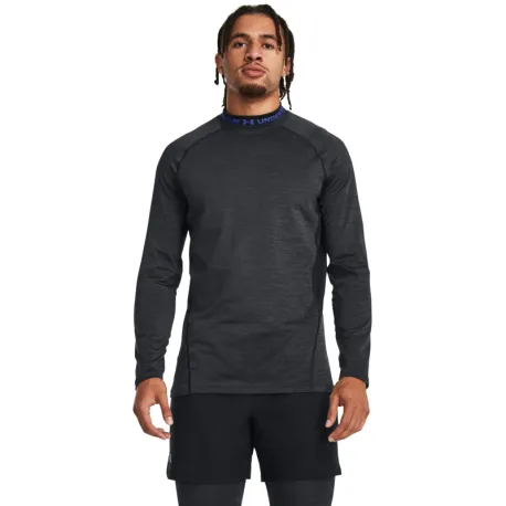 Pánske kompresné tričko s dlhým rukávom UNDER ARMOUR UA CG Armour Twist Mock-BLK