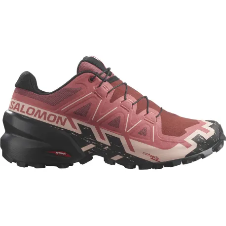 Dámska bežecká trailová obuv SALOMON Speedcross 6 W cow hide black english rose